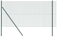 vidaXL Gartenzaun Outdoor-Schwei&szlig;drahtzaun Boden Fix 25 x 1 m Gr&uuml;n Netz,...
