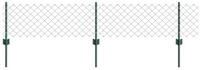 vidaXL Gartenzaun Kettenzaun mit Pfosten 10 x 0,4 m PVC-beschichteter Stahl...