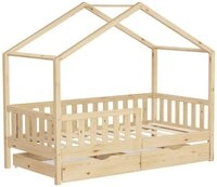 ML-DESIGN Spielbett Hausbett Kinderbett inkl. 2 Schubladen, Lattenrost und