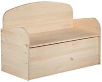 Astigarraga Kit Line Truhenbank Holztruhe "Deco" mit R&uuml;ckenlehne, Unbehandeltes