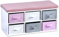 KESPER&reg; Sitzbank Kinder-Sitzbank mit Sitzkissen, 68 x 29,5cm, H: 33cm, wei&szlig;,...