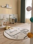 benuta Kinderteppich Juno, rund, H&ouml;he: 6 mm, Teppich Wohnzimmer, Schlafzimmer,