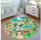 Paco Home Kinderteppich Bino 563, rund, H&ouml;he: 4 mm, Kurzflor,
