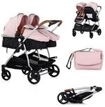 Chipolino Geschwisterwagen Geschwisterkinderwagen Duo Smart, klappbar, umbaubar,
