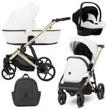 KUNERT Kombi-Kinderwagen ARIZO PREMIUM 3in1 &Ouml;ko-Leder Kinderwagen mit goldenem