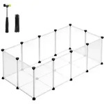 SONGMICS Kleintierk&auml;fig, L-XXL, Freigehege, mit Bodenplatten, 20 Platten, DIY...