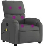 vidaXL Massagesessel, Massage-Relaxsessel, Stoff, Dunkelgrau