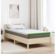 Matratzenauflage vidaXL, Matratzenauflage Wei&szlig; und Gr&uuml;n 90 x 200 cm Jacquard...