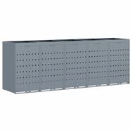 vidaXL M&uuml;lltonnenbox Wagenm&uuml;llbeh&auml;lter f&uuml;r 5 Beh&auml;lter Hellgrau 340 x 77,5 x