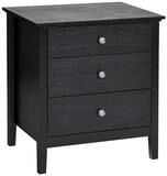 COSTWAY Nachttisch, mit 3 Schubladen, Holz 60 x 45 x 66 cm