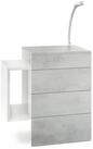 Vladon Nachttisch Queens (Nachttischschrank mit 2 Schubladen, und 1 seitlichem...
