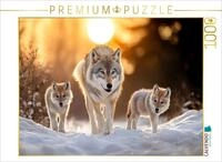 CALVENDO Puzzle CALVENDO Puzzle W&ouml;lfe, 1000 Teile Lege-Gr&ouml;&szlig;e 64x48cm Foto-Puzzle