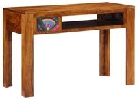 vidaXL Schreibtisch, Schreibtisch mit Schubladen mit Speicher Braun 110 x 50 x...