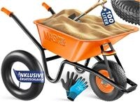 MASKO Schubkarre Bau- und Gartenschubkarre 100 Liter, mit Luftreifen und...