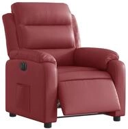 vidaXL Sessel Relaxsessel Elektrisch Weinrot Kunstleder (1-St)