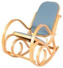 MCW Schaukelstuhl Gallarate, Retro-Design, Stabiles Gestell, Weiche Polsterung,