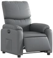 vidaXL Sessel Relaxsessel Elektrisch Grau Kunstleder (1-St)