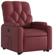 vidaXL Sessel Relaxsessel mit Aufstehhilfe Elektrisch Weinrot Kunstleder (1-St)