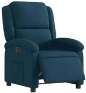 vidaXL Sessel Relaxsessel Elektrisch Blau Samt (1-St)