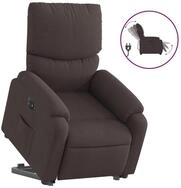 vidaXL Relaxsessel, Sessel mit Aufstehhilfe Elektrisch Dunkelbraun Stoff