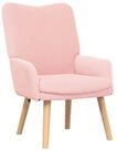 vidaXL Sessel Sessel Rosa 63 x 67 x 94 cm Schafstoff und Sperrholz (1-St)