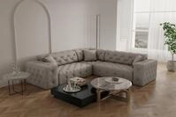 Fun M&ouml;bel Ecksofa Ecksofa Designersofa CHANTAL Seite universal in Stoff Opera...