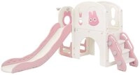 Joyz Rutsche Kinderrutsche 5 in 1 mit Spielturm Rutsche & Basketballkorb...