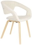 Zuiver Esszimmerstuhl Stuhl Esszimmerstuhl FLEXBACK Boucl&eacute; Beige von Zuiver