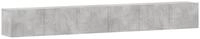 vidaXL TV-Schrank 3-tlg. TV-Schrank-Set Betongrau Holzwerkstoff (3-St)