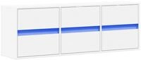 vidaXL TV-Wand TV-Wandschrank mit LED-Beleuchtung Wei&szlig; 130x31x45 cm, (1-St)
