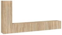 vidaXL TV-Schrank 3-tlg. TV-Schrank-Set Sonoma-Eiche Holzwerkstoff (1-St)