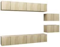 vidaXL TV-Schrank TV-Schr&auml;nke 8 Stk. Sonoma-Eiche Holzwerkstoff (8-St)