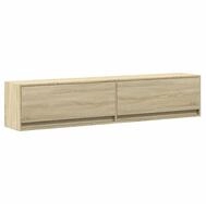 vidaXL TV-Wand TV-Wandschrank mit LED Sonoma-Eiche 180x31x38 cm, (1-St)