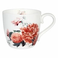K&ouml;nitz Becher Gardening - Red Peony, 425 ml, Bone China