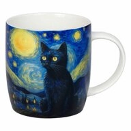 K&ouml;nitz Becher Arty Animals - Van Goghs Cat, 400 ml, New Bone China