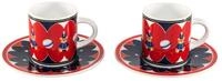 BIALETTI Kaffeeservice Set 2 Tassen inkl. Untertassen Joyful Memories, Porzellan
