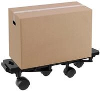 vidaXL Transportroller, mit 4 Rollen 2 Stk. Schwarz Polypropylen 170 kg