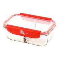 mastrad Frischhaltedose StorEat mit Trennsteg 1 L, Borosilikatglas, (1-tlg)