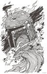 Komar Bild Star Wars Boba Fett Drawing, Disney (1 St), Wandbild zur Dekoration...