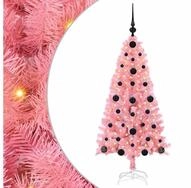 vidaXL LED Baum Weihnachtsbaum mit 150 LEDs mit St&auml;nder Rosa 120 cm PVC