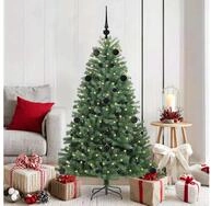 vidaXL K&uuml;nstlicher Weihnachtsbaum, K&uuml;nstlicher klappbarer Weihnachtsbaum mit...
