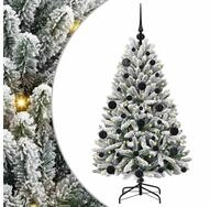 vidaXL Christbaumschmuck K&uuml;nstlicher Weihnachtsbaum Gr&uuml;n und Wei&szlig; 120 cm PVC...