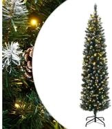 Kunstpflanze, vidaXL, K&uuml;nstlicher Weihnachtsbaum Schlank 300 LEDs 180 cm