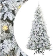 vidaXL K&uuml;nstlicher Weihnachtsbaum K&uuml;nstlicher klappbarer Weihnachtsbaum Wei&szlig;...