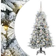 vidaXL K&uuml;nstlicher Weihnachtsbaum K&uuml;nstlicher klappbarer Weihnachtsbaum Wei&szlig;...