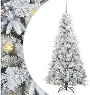 vidaXL K&uuml;nstlicher Weihnachtsbaum K&uuml;nstlicher klappbarer Weihnachtsbaum Wei&szlig;...