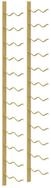 vidaXL Weinregal Wand-Weinregal f&uuml;r 24 Flaschen Golden Eisen, 1-tlg.