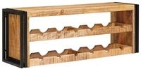 vidaXL Weinregal Weinregal Braun 120 x 45 x 33 cm Massives grobes holz, 1-tlg.