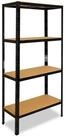 shelfplaza Schwerlastregal BLACK, 200x75x50cm schwarz, 4 B&ouml;den, Wohnraumregal...