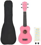 vidaXL Ukulele Sopran-Ukulele-Set mit Tasche f&uuml;r Kinder Rosa 23"